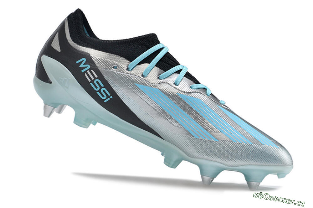 Men's Adidas X Speedportal.1 SG Soft Ground Low-Tops Football Boots - Silver/Black/Blue 4