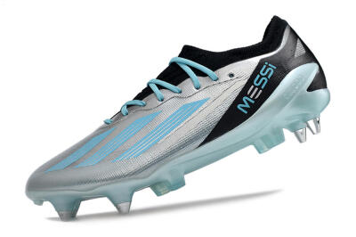 Men's Adidas X Speedportal.1 SG Soft Ground Low-Tops Football Boots - Silver/Black/Blue