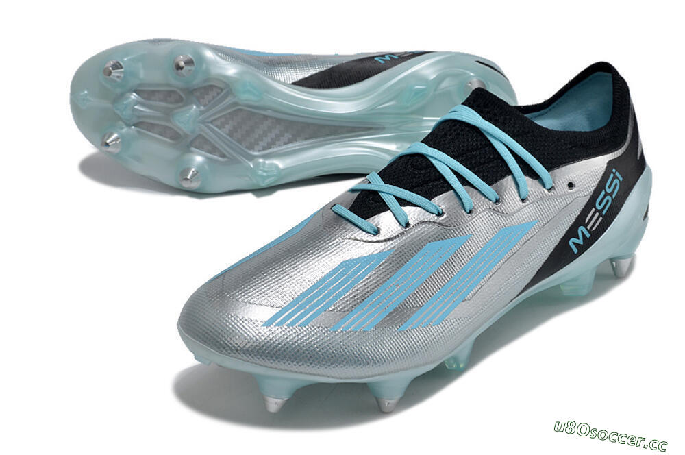 Men's Adidas X Speedportal.1 SG Soft Ground Low-Tops Football Boots - Silver/Black/Blue 3