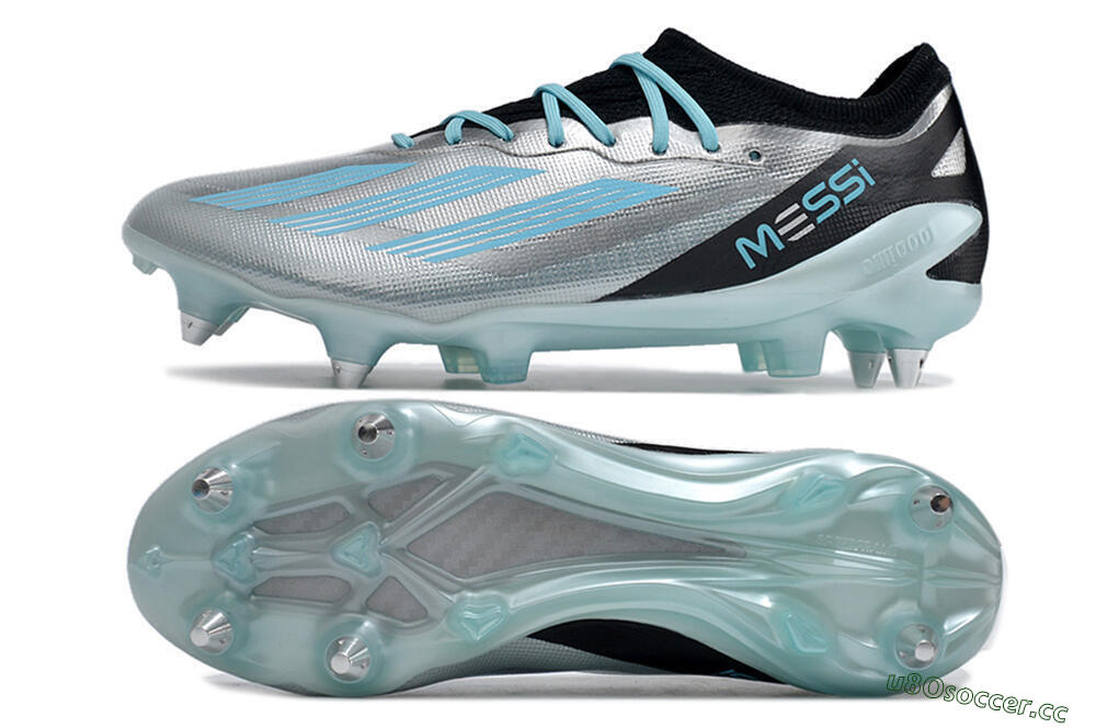 Men's Adidas X Speedportal.1 SG Soft Ground Low-Tops Football Boots - Silver/Black/Blue 1