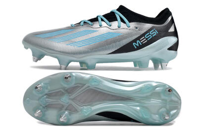 Men's Adidas X Speedportal.1 SG Soft Ground Low-Tops Football Boots - Silver/Black/Blue