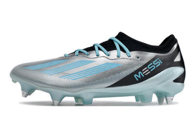 Men's Adidas X Speedportal.1 SG Soft Ground Low-Tops Football Boots - Silver/Black/Blue