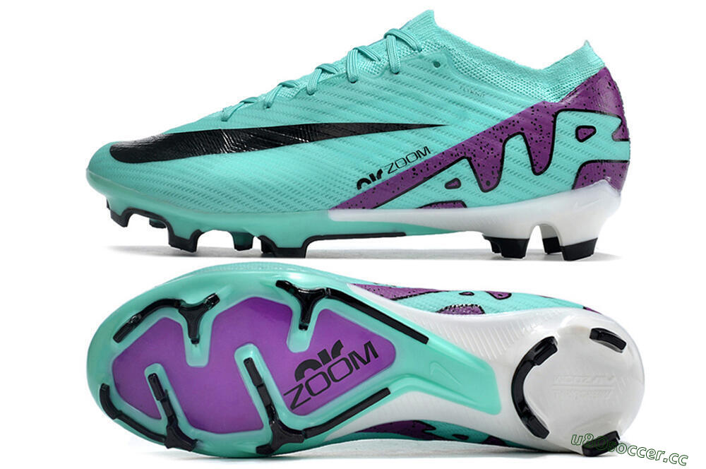 Men's Nike Air Zoom Mercurial Vapor 15 Elite FG Firm Ground Low-Tops Football Boots - Blue/Purple/Black 1