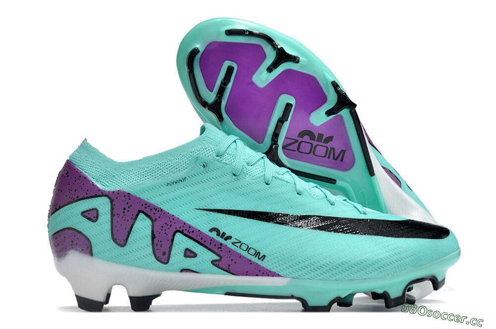 Men's Nike Air Zoom Mercurial Vapor 15 Elite FG Firm Ground Low-Tops Football Boots - Blue/Purple/Black 2