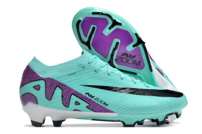 Men's Nike Air Zoom Mercurial Vapor 15 Elite FG Firm Ground Low-Tops Football Boots - Blue/Purple/Black