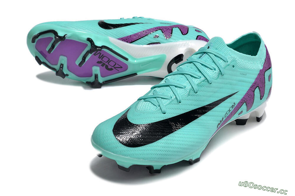 Men's Nike Air Zoom Mercurial Vapor 15 Elite FG Firm Ground Low-Tops Football Boots - Blue/Purple/Black 3