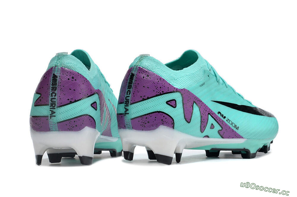 Men's Nike Air Zoom Mercurial Vapor 15 Elite FG Firm Ground Low-Tops Football Boots - Blue/Purple/Black 6