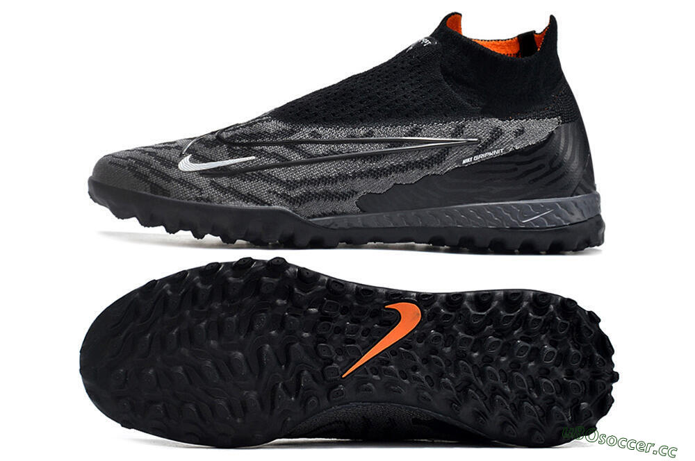 Unisex Nike Phantom GX Elite DF Link TF Artificial Turf High-Tops Football Shoes - Black/White 1