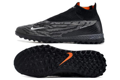 Unisex Nike Phantom GX Elite DF Link TF Artificial Turf High-Tops Football Shoes - Black/White