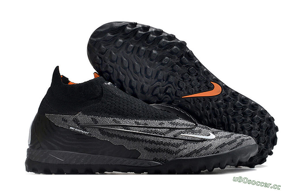 Unisex Nike Phantom GX Elite DF Link TF Artificial Turf High-Tops Football Shoes - Black/White 2