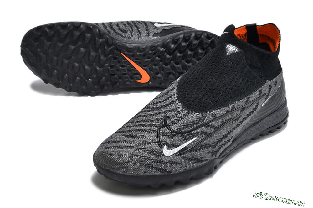 Unisex Nike Phantom GX Elite DF Link TF Artificial Turf High-Tops Football Shoes - Black/White 3