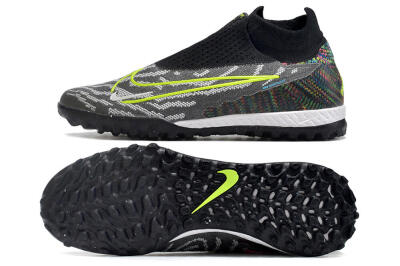 Men's Nike Phantom GX Elite DF Link TF Artificial Turf High-Tops Football Shoes - Grey/Rainbow