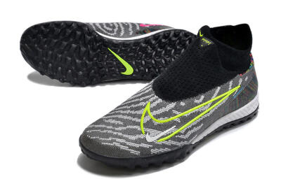 Men's Nike Phantom GX Elite DF Link TF Artificial Turf High-Tops Football Shoes - Grey/Rainbow