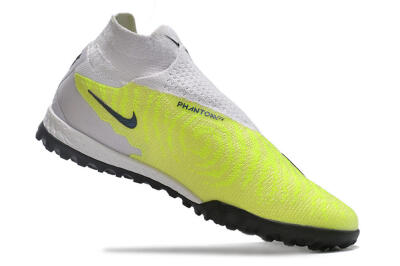 Men's Nike Phantom GX Elite DF Link TF Artificial Turf High-Tops Football Shoes - Grey/Green/Pink