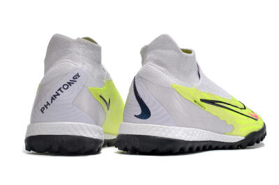 Men's Nike Phantom GX Elite DF Link TF Artificial Turf High-Tops Football Shoes - Grey/Green/Pink