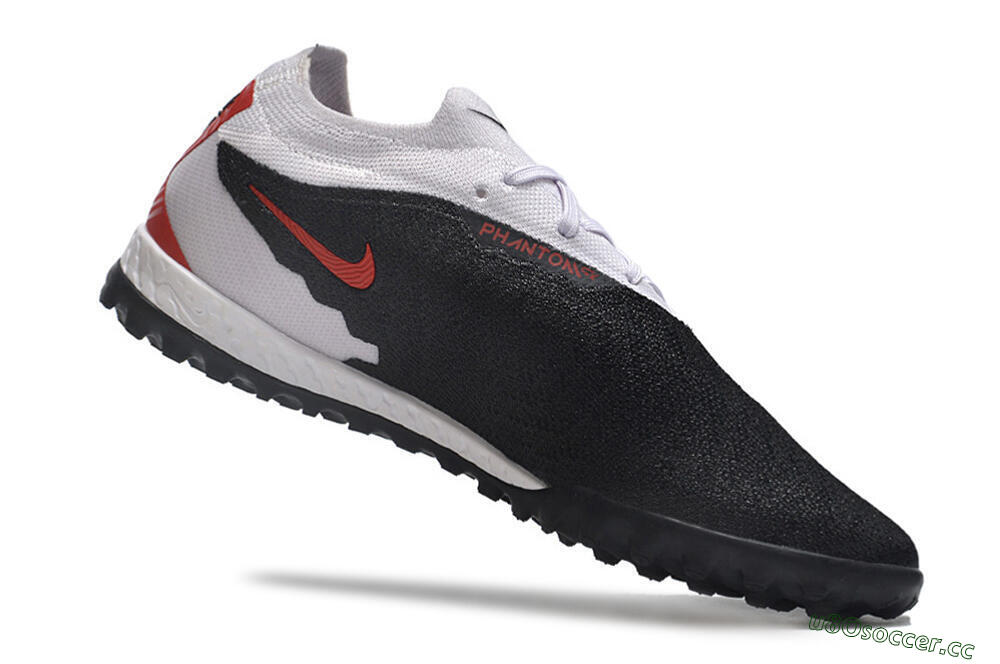 Men's Nike Phantom GX Elite TF Artificial Turf Low-Tops Football Shoes - Black/White/Red 4