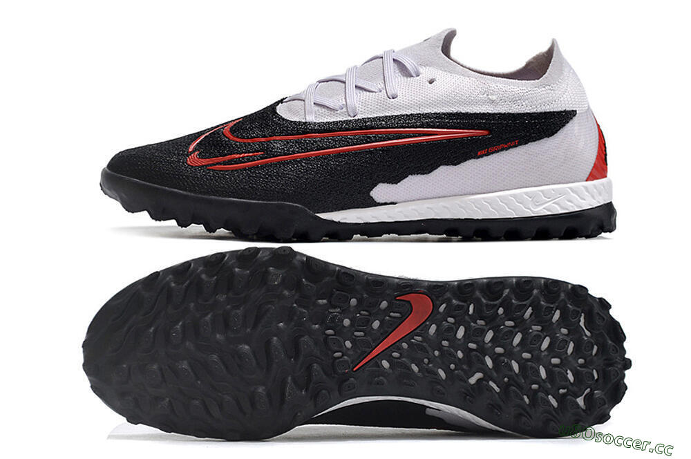 Men's Nike Phantom GX Elite TF Artificial Turf Low-Tops Football Shoes - Black/White/Red 1