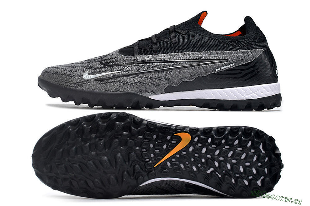 Men's Nike Phantom GX Elite TF Artificial Turf Low-Tops Football Shoes - Black/White/Grey 1