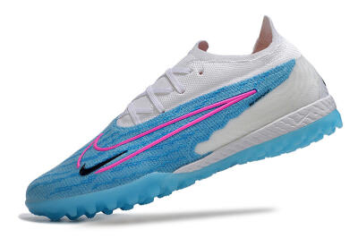 Men's Nike Phantom GX Elite TF Artificial Turf Low-Tops Football Shoes - Blue/White/Pink