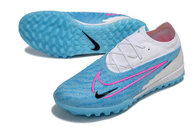 Men's Nike Phantom GX Elite TF Artificial Turf Low-Tops Football Shoes - Blue/White/Pink