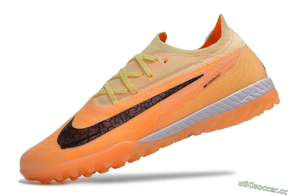 Men's Nike Phantom GX Elite TF Artificial Turf Low-Tops Football Shoes - Orange/Pink/Black 5