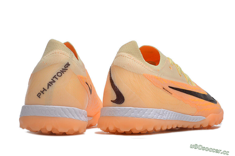Men's Nike Phantom GX Elite TF Artificial Turf Low-Tops Football Shoes - Orange/Pink/Black 6