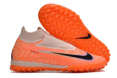 Men's Nike Phantom GX Elite DF Link TF Artificial Turf High-Tops Football Shoes - Orange/Pink/Black/Purple