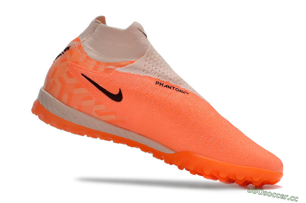 Men's Nike Phantom GX Elite DF Link TF Artificial Turf High-Tops Football Shoes - Orange/Pink/Black/Purple 4