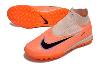 Men's Nike Phantom GX Elite DF Link TF Artificial Turf High-Tops Football Shoes - Orange/Pink/Black/Purple