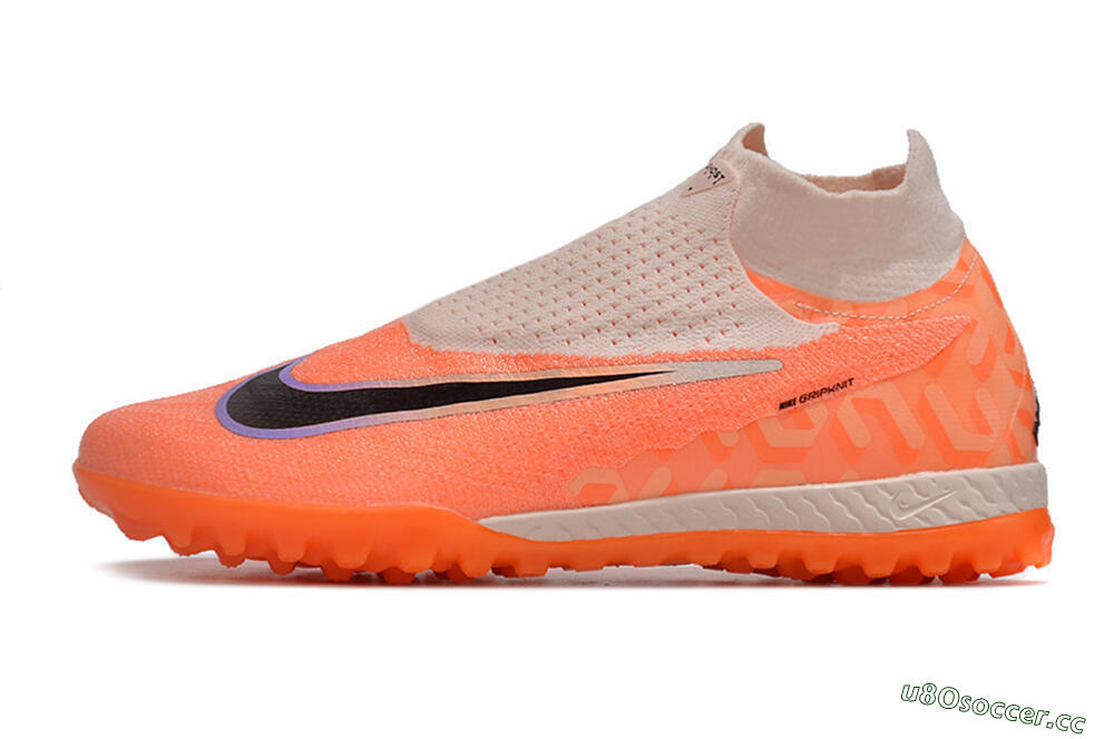 Men's Nike Phantom GX Elite DF Link TF Artificial Turf High-Tops Football Shoes - Orange/Pink/Black/Purple 0