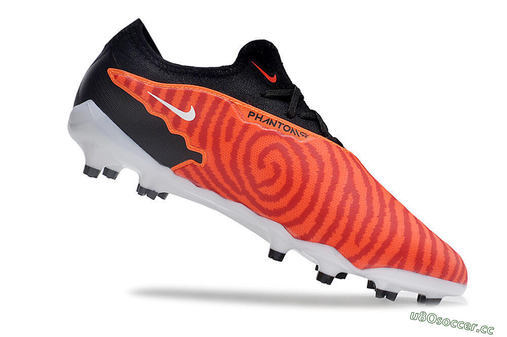 Men's Nike Phantom GX Academy FG Firm Ground Low-Tops Football Boots - Red/Black/White 4