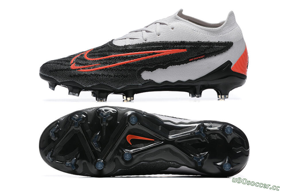 Men's Nike Phantom GX Elite FG Firm Ground Low-Tops Football Boots - Black/White/Red 1