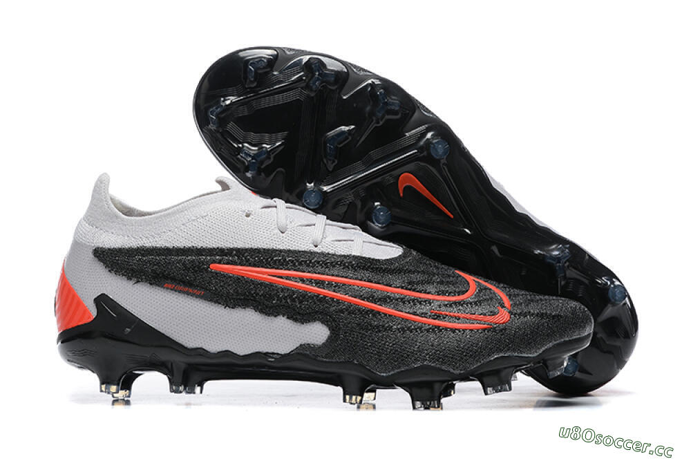 Men's Nike Phantom GX Elite FG Firm Ground Low-Tops Football Boots - Black/White/Red 2