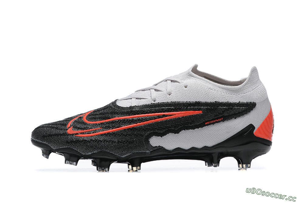 Men's Nike Phantom GX Elite FG Firm Ground Low-Tops Football Boots - Black/White/Red 0