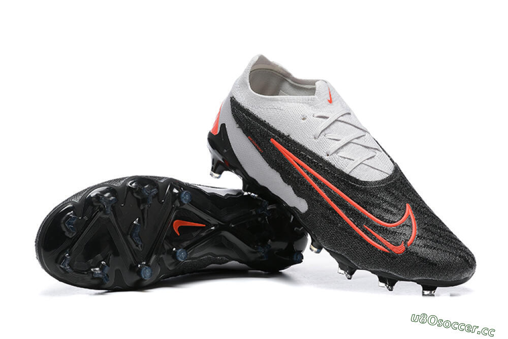 Men's Nike Phantom GX Elite FG Firm Ground Low-Tops Football Boots - Black/White/Red 4