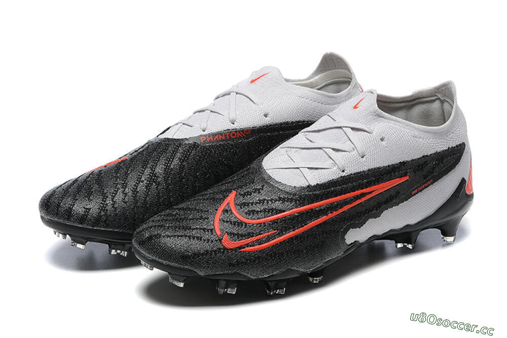 Men's Nike Phantom GX Elite FG Firm Ground Low-Tops Football Boots - Black/White/Red 5