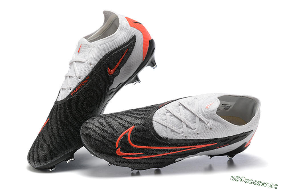 Men's Nike Phantom GX Elite FG Firm Ground Low-Tops Football Boots - Black/White/Red 6