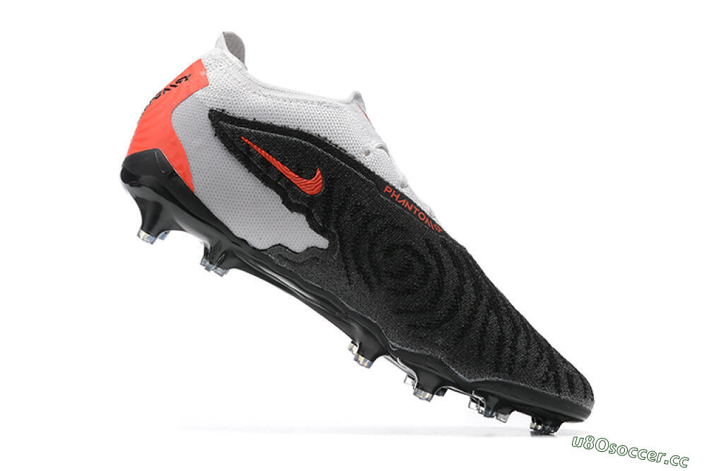 Men's Nike Phantom GX Elite FG Firm Ground Low-Tops Football Boots - Black/White/Red 7