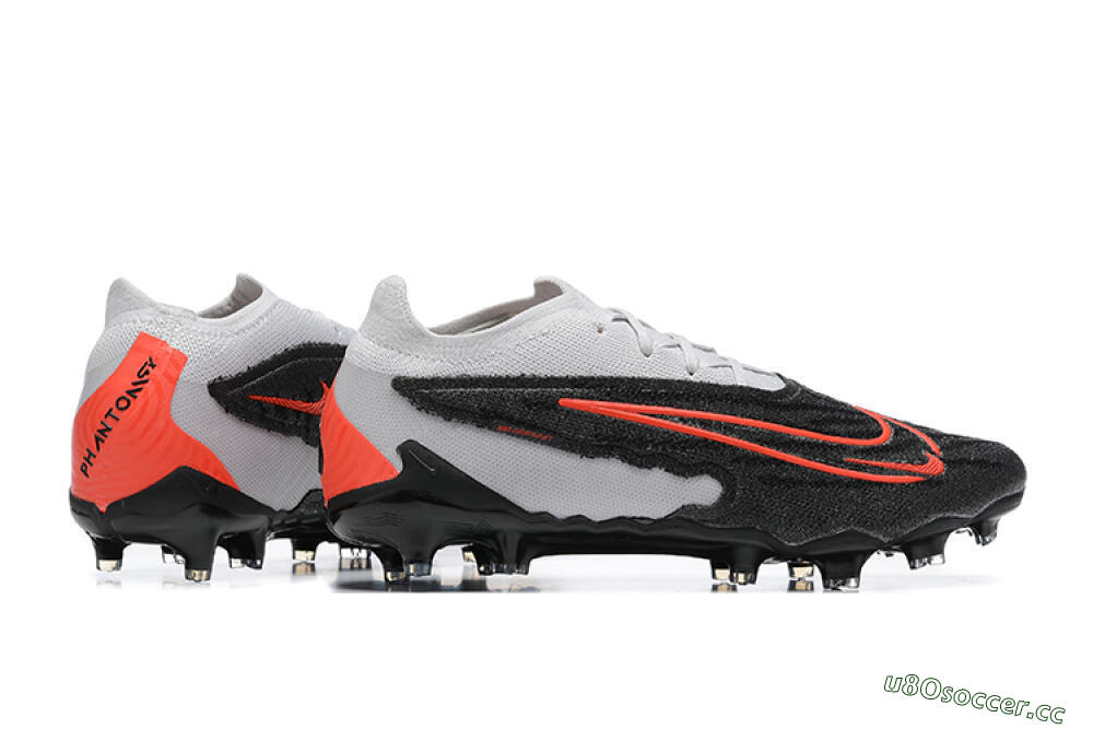 Men's Nike Phantom GX Elite FG Firm Ground Low-Tops Football Boots - Black/White/Red 9