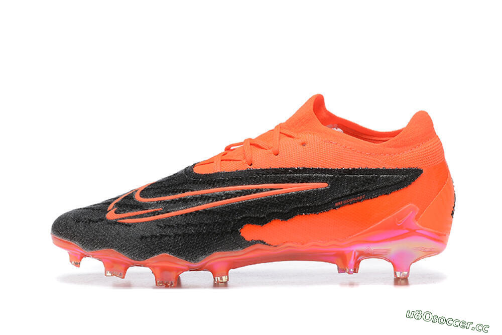 Men's Nike Phantom GX Elite FG Firm Ground Low-Tops Football Boots - Orange/Black/Grey 0