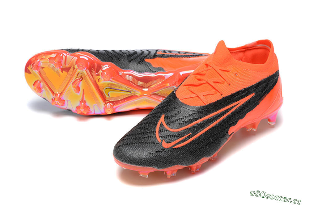 Men's Nike Phantom GX Elite FG Firm Ground Low-Tops Football Boots - Orange/Black/Grey 3