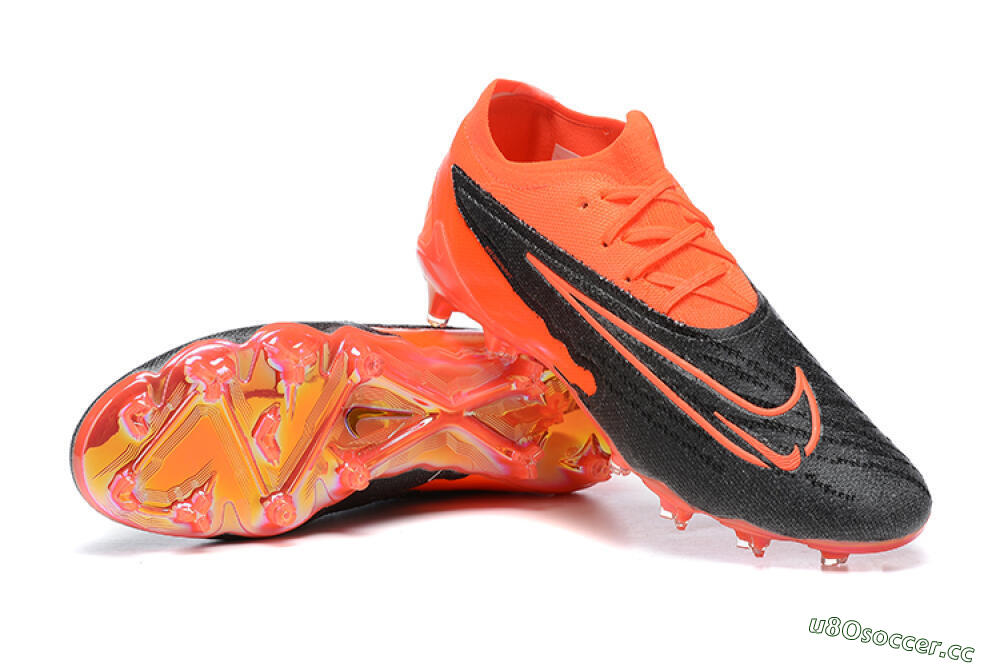 Men's Nike Phantom GX Elite FG Firm Ground Low-Tops Football Boots - Orange/Black/Grey 4