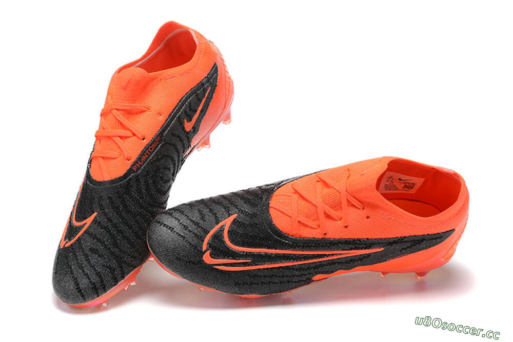 Men's Nike Phantom GX Elite FG Firm Ground Low-Tops Football Boots - Orange/Black/Grey 6