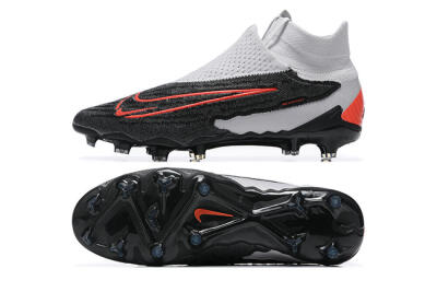 Men's Nike Phantom GX Elite FG Firm Ground High-Tops Football Boots - Black/White/Red