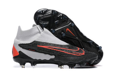 Men's Nike Phantom GX Elite FG Firm Ground High-Tops Football Boots - Black/White/Red