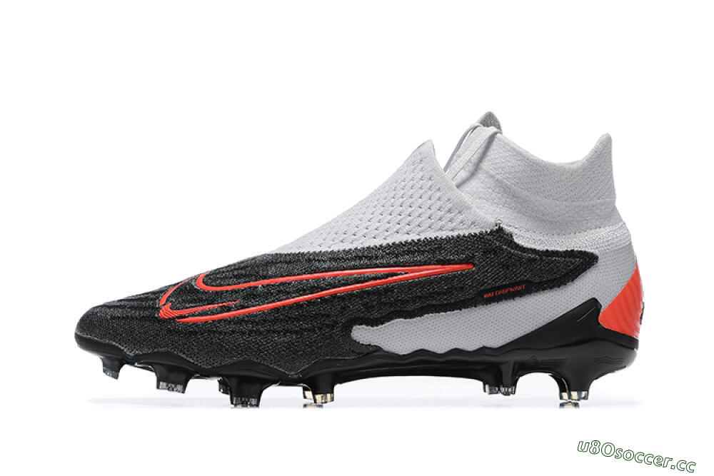 Men's Nike Phantom GX Elite FG Firm Ground High-Tops Football Boots - Black/White/Red 0