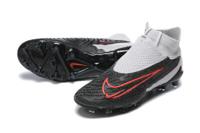 Men's Nike Phantom GX Elite FG Firm Ground High-Tops Football Boots - Black/White/Red
