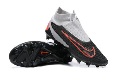 Men's Nike Phantom GX Elite FG Firm Ground High-Tops Football Boots - Black/White/Red
