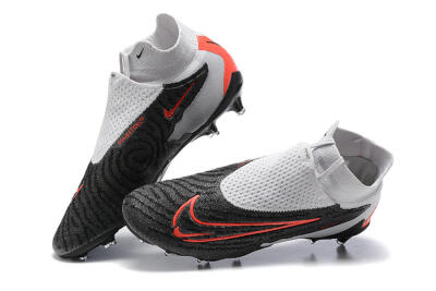 Men's Nike Phantom GX Elite FG Firm Ground High-Tops Football Boots - Black/White/Red