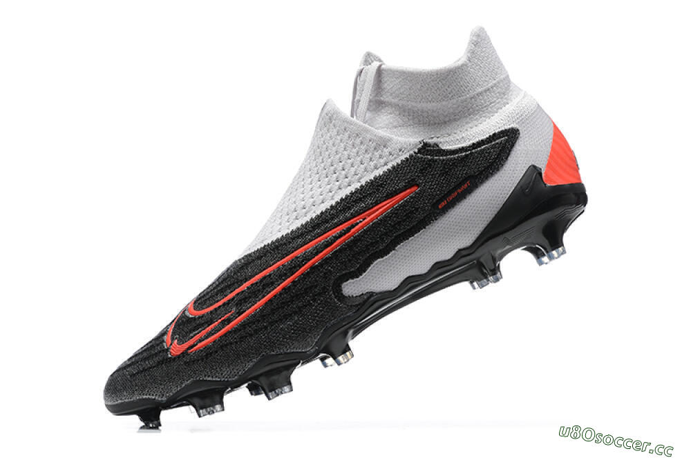 Men's Nike Phantom GX Elite FG Firm Ground High-Tops Football Boots - Black/White/Red 8